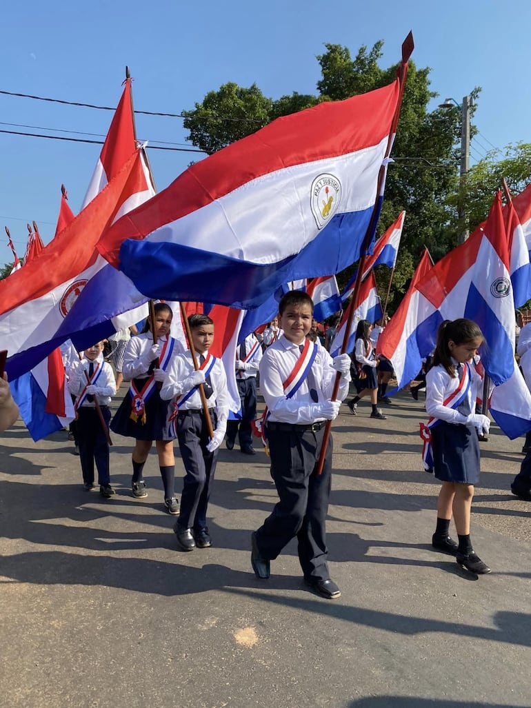 Alumnos abanderados.