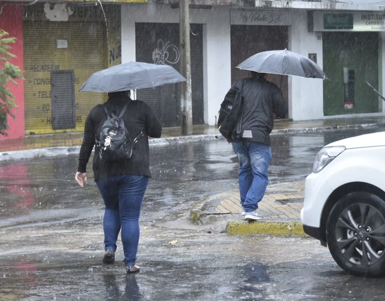 Lluvias en la república de Paraguay.