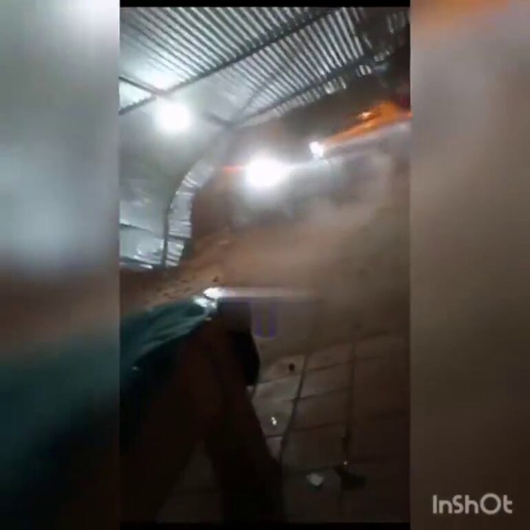 Captura de pantalla del video del accidente en Costa Sosa, Luque.