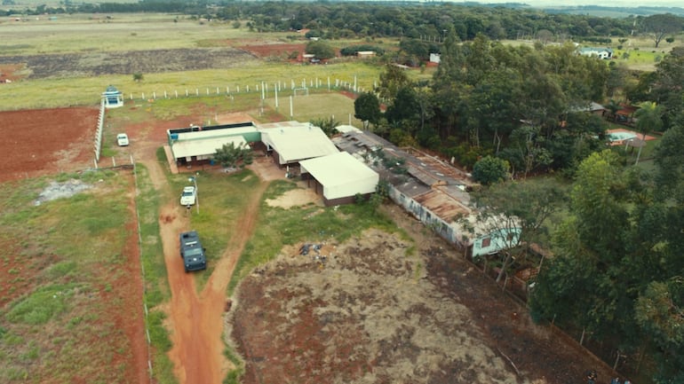 Vista aérea de la estancia del supuesto narco Marcio Sánchez, alias Aguacate, en Amambay.