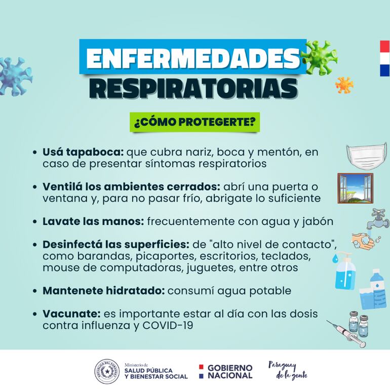 Flyer del Ministerio de Salud.