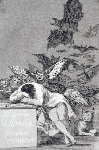 Francisco de Goya y Lucientes: “El sueño de la razón produce monstruos”, 1799.