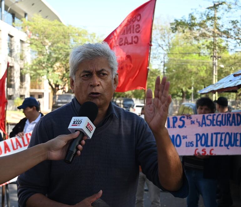 Eduardo Ojeda, vocero de la Corriente Sindical Clasista. 