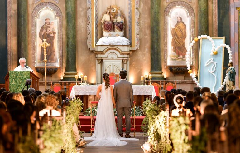 La ceremonia religiosa fue en la iglesia Santísima Trinidad.