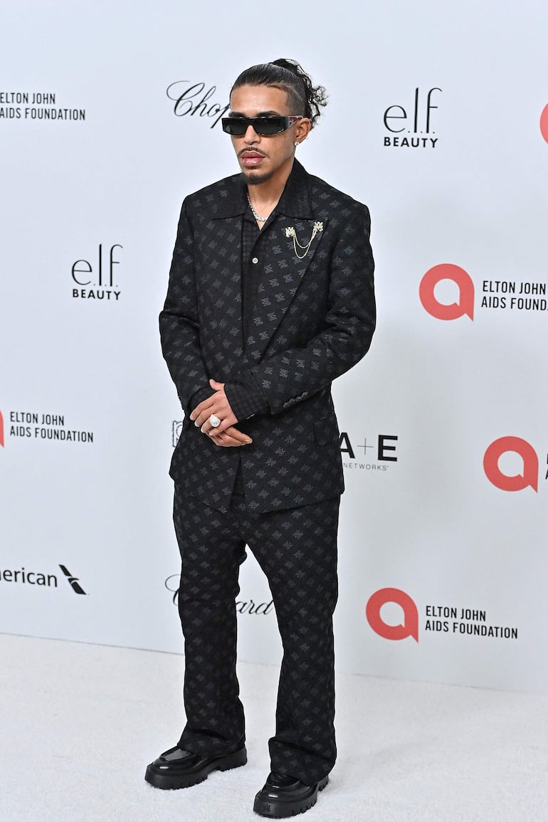 Ozuna tampoco se perdió la gala del Elton John AIDS Foundation's para ver los Premios Óscar 2025. (Jerod Harris/Getty Images/AFP)
