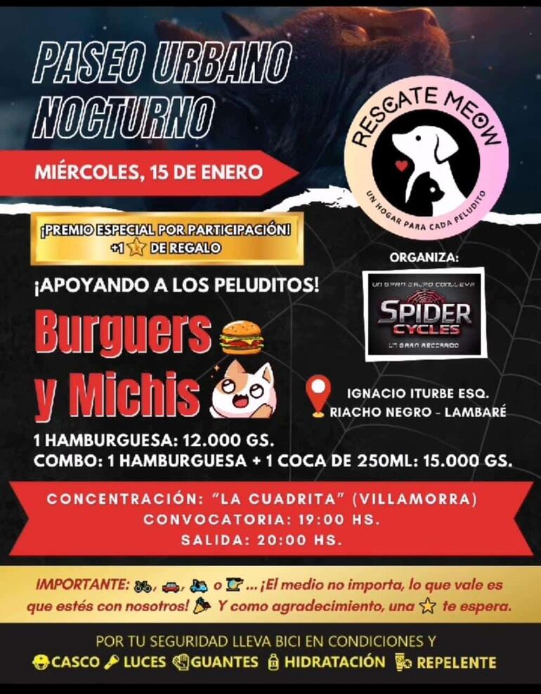 Para lograr el objetivo, se venderán hamburguesas a todos los interesados, uniendo así la gastronomía con la solidaridad.