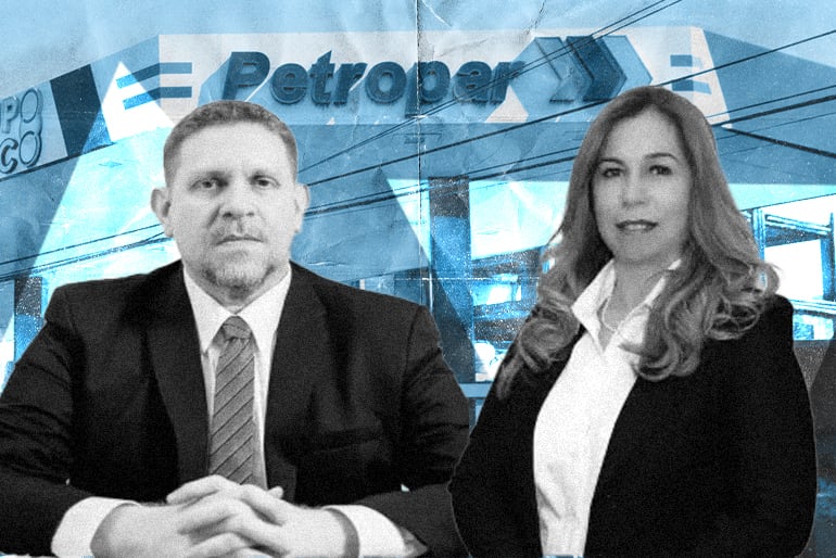 Eddie Jara, presidente de Petropar, y Norma Caballero, directora de Comunicaciones. Ambos impulsores de la licitación para la compra de artículos de promoción. 