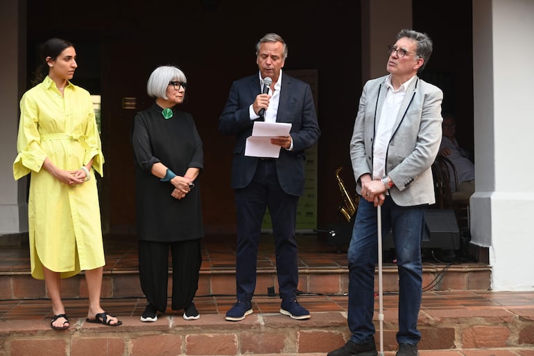 Irene Gelfman, Adriana Almada, Diego Costa Peuser y Félix Toranzos durante el acto de apertura de Pinta Sud ASU.