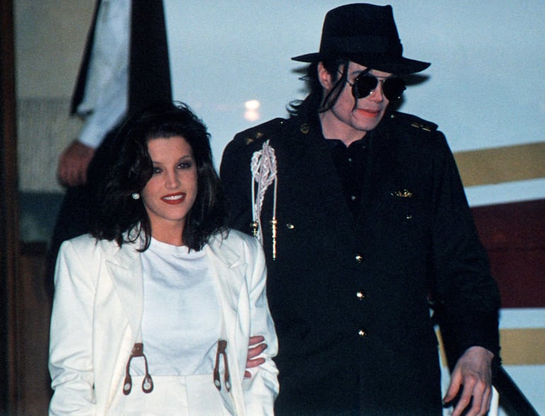 Michael Jackson y Lisa Marie Presley cuando eran pareja. 