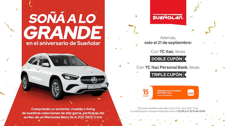 "Soña a lo grande" es el lema de Sueñolar, que sorteará un Mercedes Benz 0km.