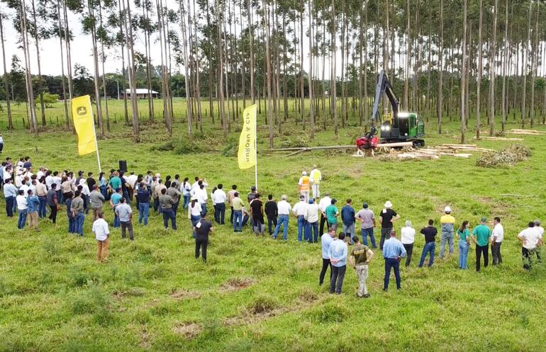 La dinámica de maquinarias fue una novedad en esta edición de la Jornada Forestal.