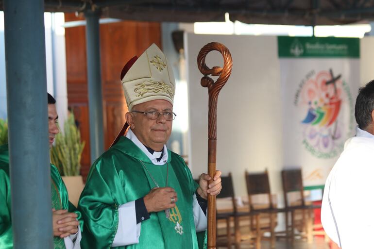 La misa central fue presidida por monseñor Celestino Ocampo, obispo de la Diócesis de Carapeguá.