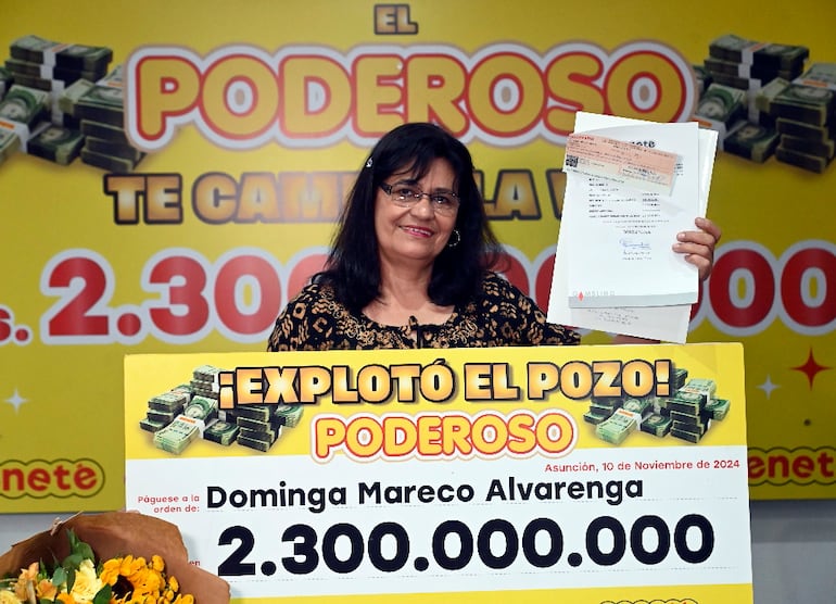 Dominga Mareco Alvarenga es la feliz ganadora del Pozo Poderoso de Seneté.