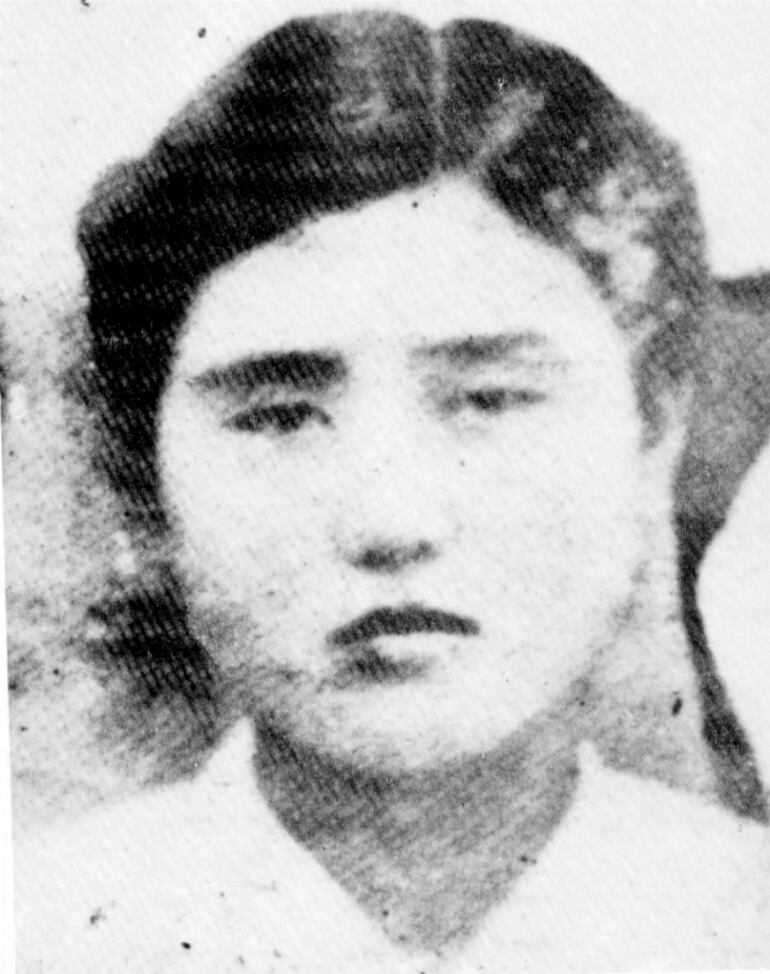 La escritora, periodista y actriz Kim Myeongsun en una foto de juventud.