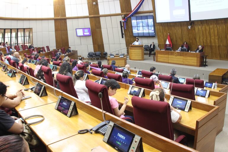 Una gran cantidad de representantes de comedores participaron ayer de la audiencia.