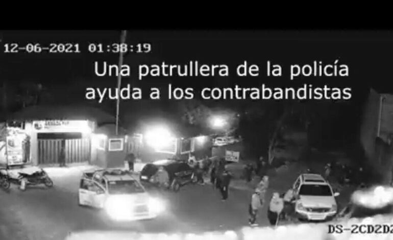 Captura del video que denunció el Caso de Mega Contrabando.