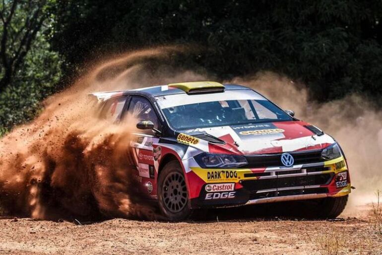 El VW Polo GTI R5 de Gustavo Saba en el Rally de Paraguarí 2023.