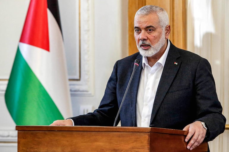 Uno de los líderes de la organización radical palestina Hamás, Ismail Haniyeh.