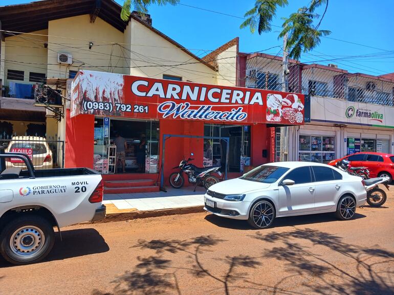 La carnicería del barrio Ciudad Nueva de Ciudad del Este que fue asaltada por los motochorros.