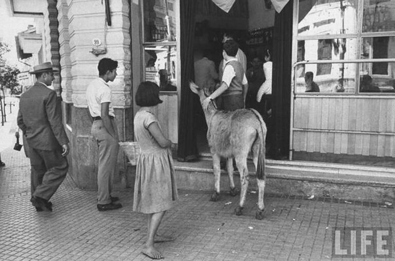 Una de las famosas fotografías del Lido Bar tomadas por el enviado especial al Paraguay, Frank Scherschel, y publicadas luego en la revista Life.