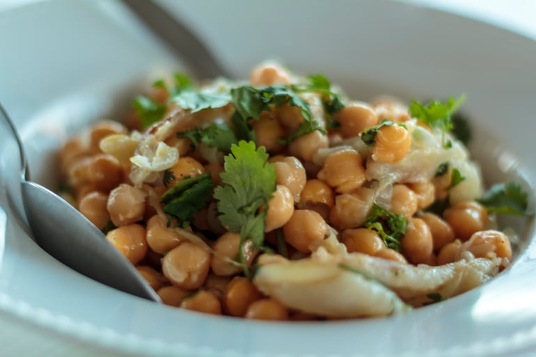 Ensalada de garbanzo.