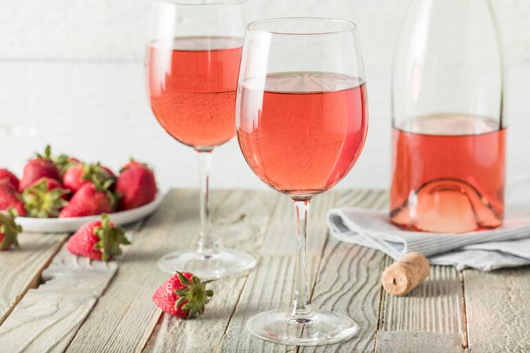 Vino rosé.