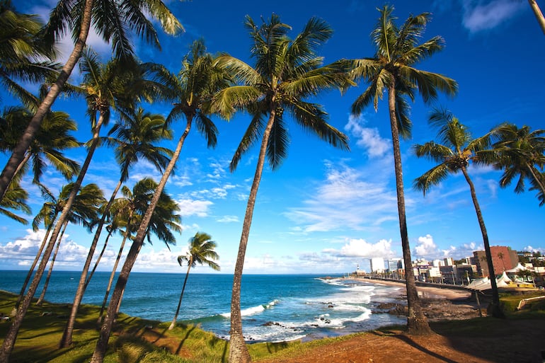 Playa de Barra en salvador de Bahía, Brasil.