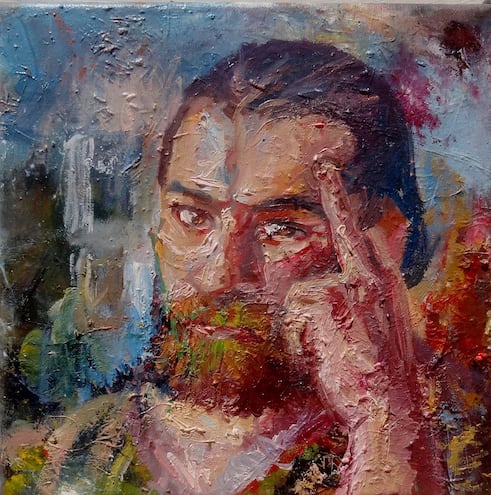 Emilio Cutillo: "Selfie" (óleo, 20 x 20)