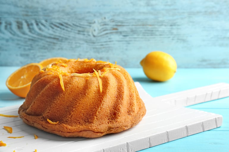 Budín de naranja.