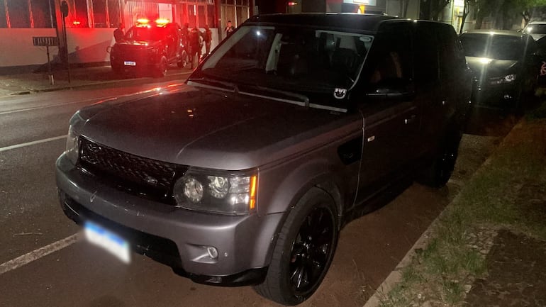 La camioneta Land Rover que era usada por Nelson Gustavo Amarilla, de 39 años, el popular Norteño, para movilizarse en Brasil.