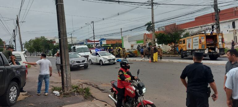 Accidente paralizó el tránsito en la avenida Eusebio Ayala.