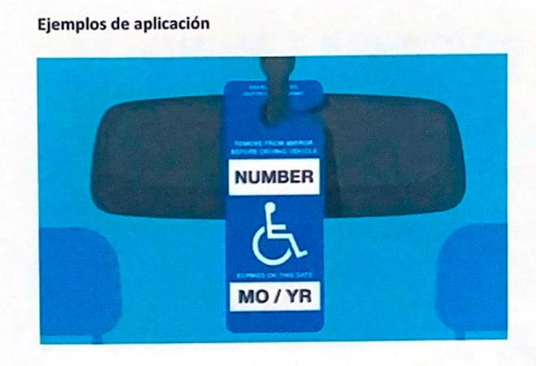 Ejemplo de indicativo móvil para personas con discapacidad, presentado por el concejal Pablo Callizo.