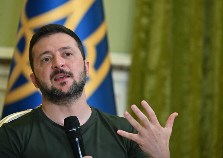 El presidente de Ucrania, Volodymyr Zelensky.