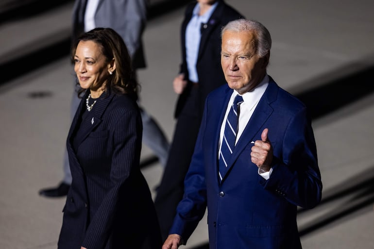 El presidente estadounidense Joe Biden y la vicepresidenta Kamala Harris.