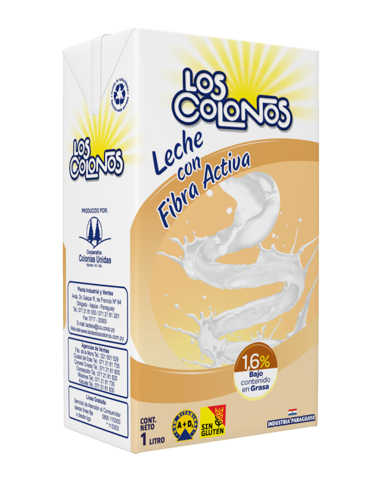 Leche con fibra activa es uno de los nuevos productos de Los Colonos.