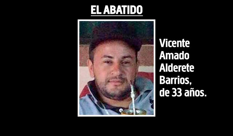 Vicente Amado Alderete Barrios, asaltante abatido en el atraco a Prosegur en General Delgado.