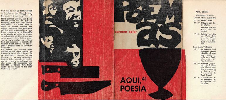 El primer libro de Carmen Soler, Poemas (Montevideo, Aquí Poesía, 1970)