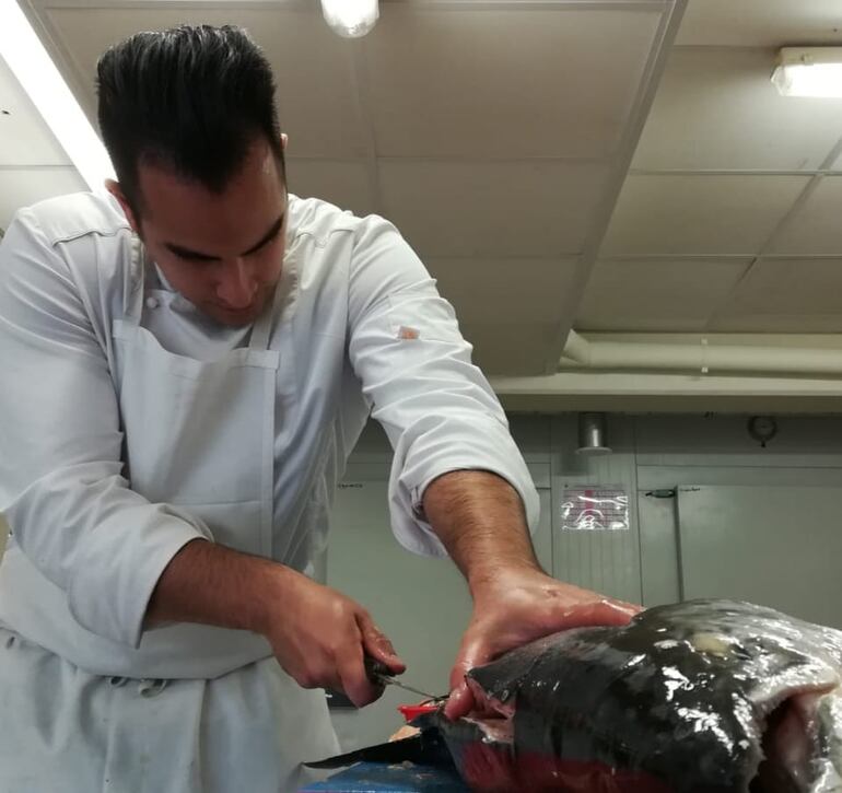 Horacio Zárate en la cocina de Alquimia. (Gentileza/Horacio Zárate)