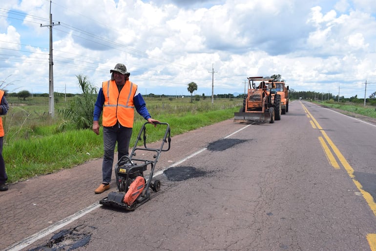 Tienen una semana de trabajo para reparar el tramo Carapeguá-Paraguarí.