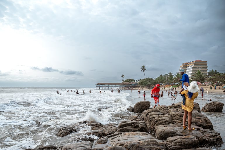 Playa de Kribi, al sur de Camerún.