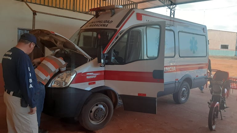 Ambulancia de la Municipalidad de Maracaná, secuestrada por orden judicial por falta de pago de G. 22.000.000.