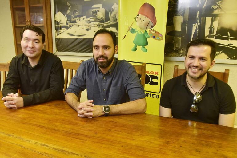 José Ariel Ramírez, director artístico de la OSN; Gonzalo Hidalgo, director invitado; y el contrabajista José Luis Velasco brindaron detalles del concierto.