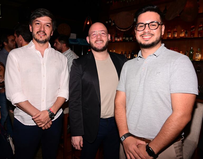 Jorge Figueredo, Elías Garay y Federico Rivarola.