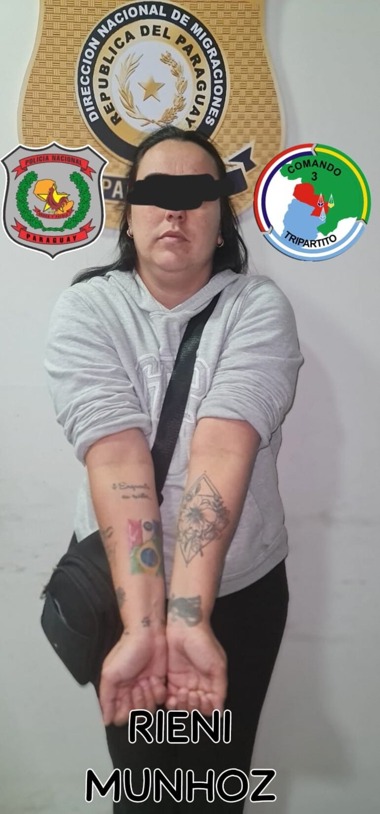 Reiny Munhoz Marcula Teixera fue detenida en Asunción