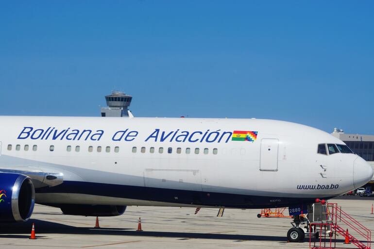 Una aeronave de Boliviana de Aviación.