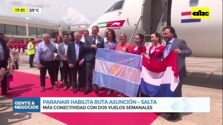 Reinauguración de ruta Asunción - Salta por parte de la aerolínea Paranair