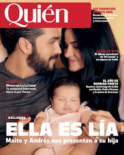 Maite Perroni y Andrés Tovar presentaron a la dulce Lía en la portada de la revista Quién.