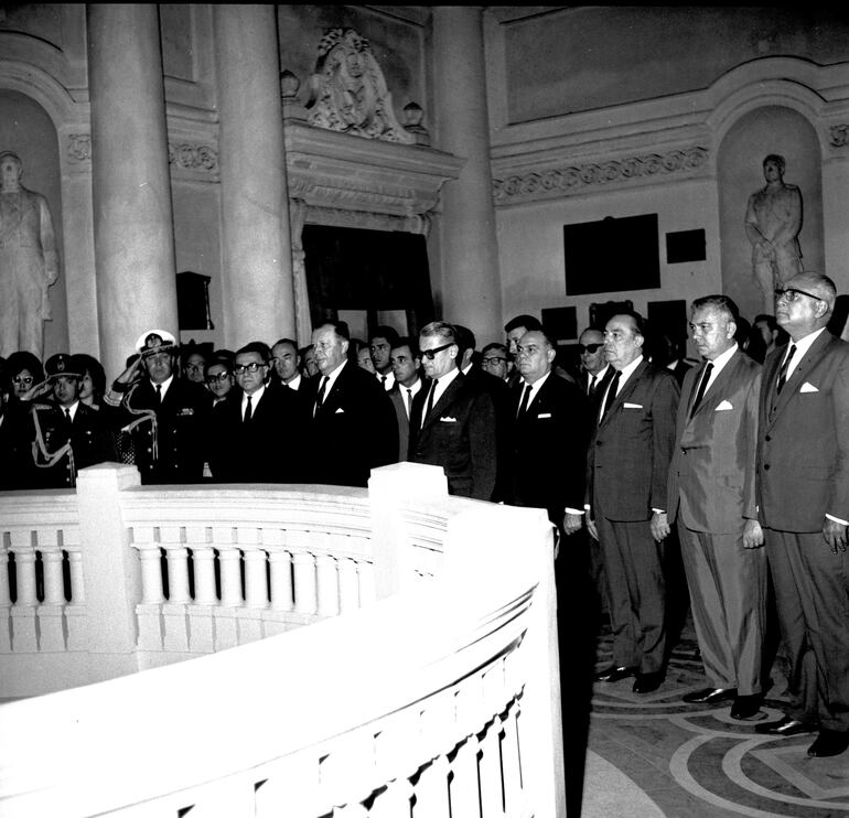 Acto de homenaje a Carlos A. López el 10 de septiembre de 1968.