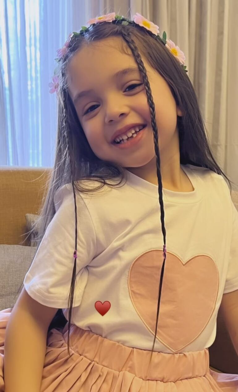 Así de hermosa está Melody. (Captura de la historia de Instagram de Marilina Bogado)