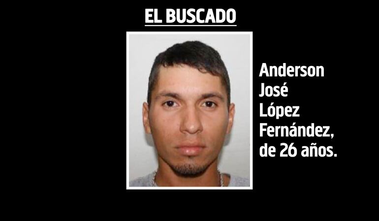 Anderson José López Fernández, buscado.